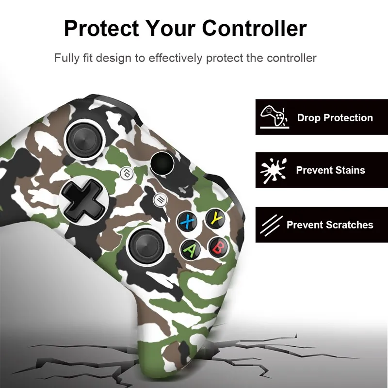 Silicone Cover For Xbox One X/Slim Controller Gamepad Rubber Skin Protective Case For Xbox One Slim Joystick Thumb Grips Caps