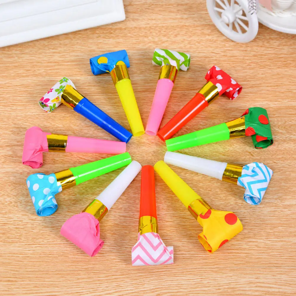 120Pcs Party Whistles Plastic Noise Makers Cheerleaders Cheering Props Birthday Halloween Wedding Sports Event Party Favors