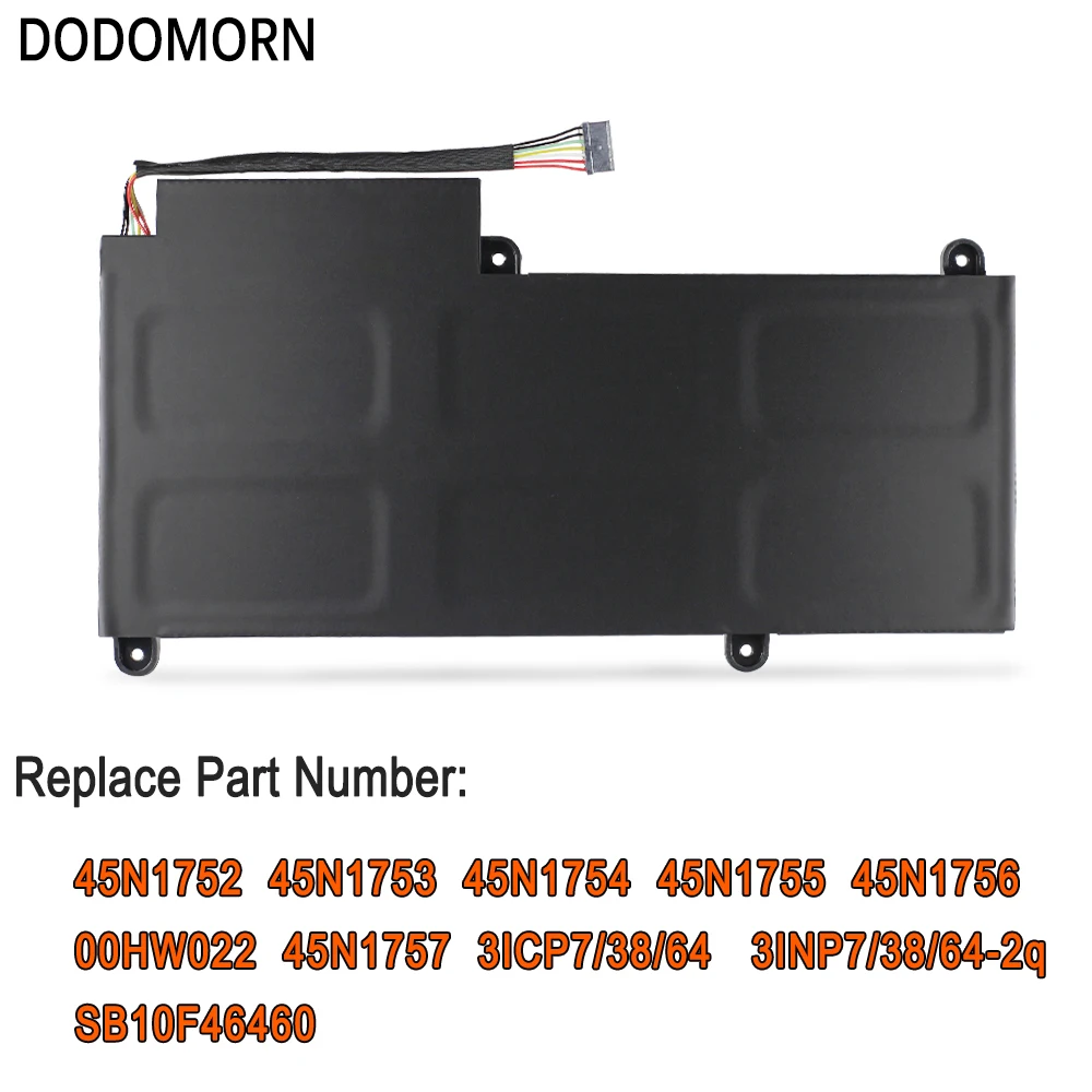 DODOMORN 45N1754 Laptop Battery For Lenovo ThinkPad E450 E450C E455 E460 E460C E465 E465C 45N1752 45N1753 45N1755 45N1756 47Wh