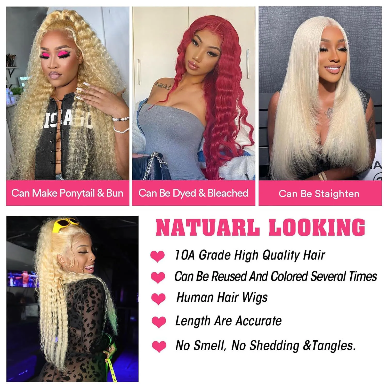 30 Inch 613 Lace Front Wig Human Hair Blonde Wig Human Hair 613 Deep Wave HD Lace Front Wigs 200% Density Pre Plucked For Women image 5