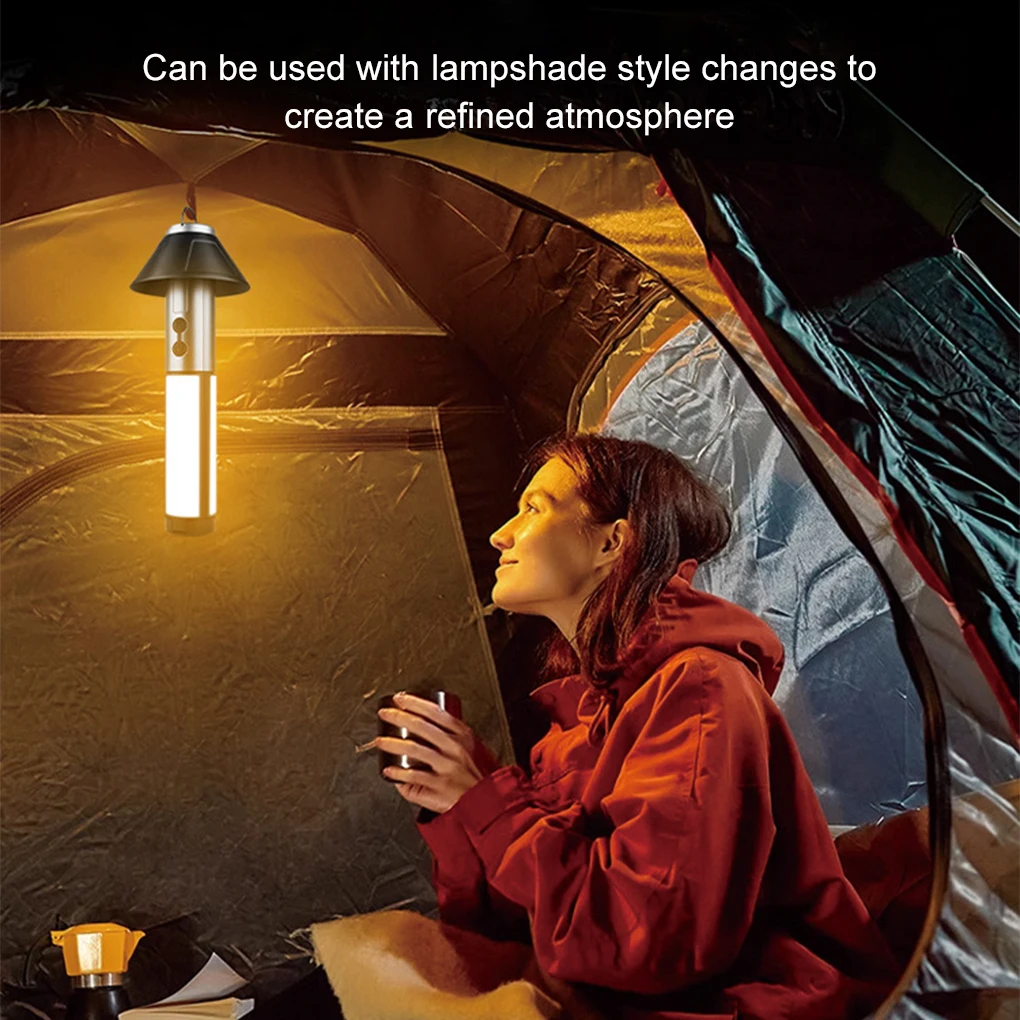 متعددة الوظائف التخييم ضوء USB قابلة للشحن فانوس التخييم مصباح يدوي مع هوك مصباح التخييم في حالات الطوارئ في الهواء الطلق
