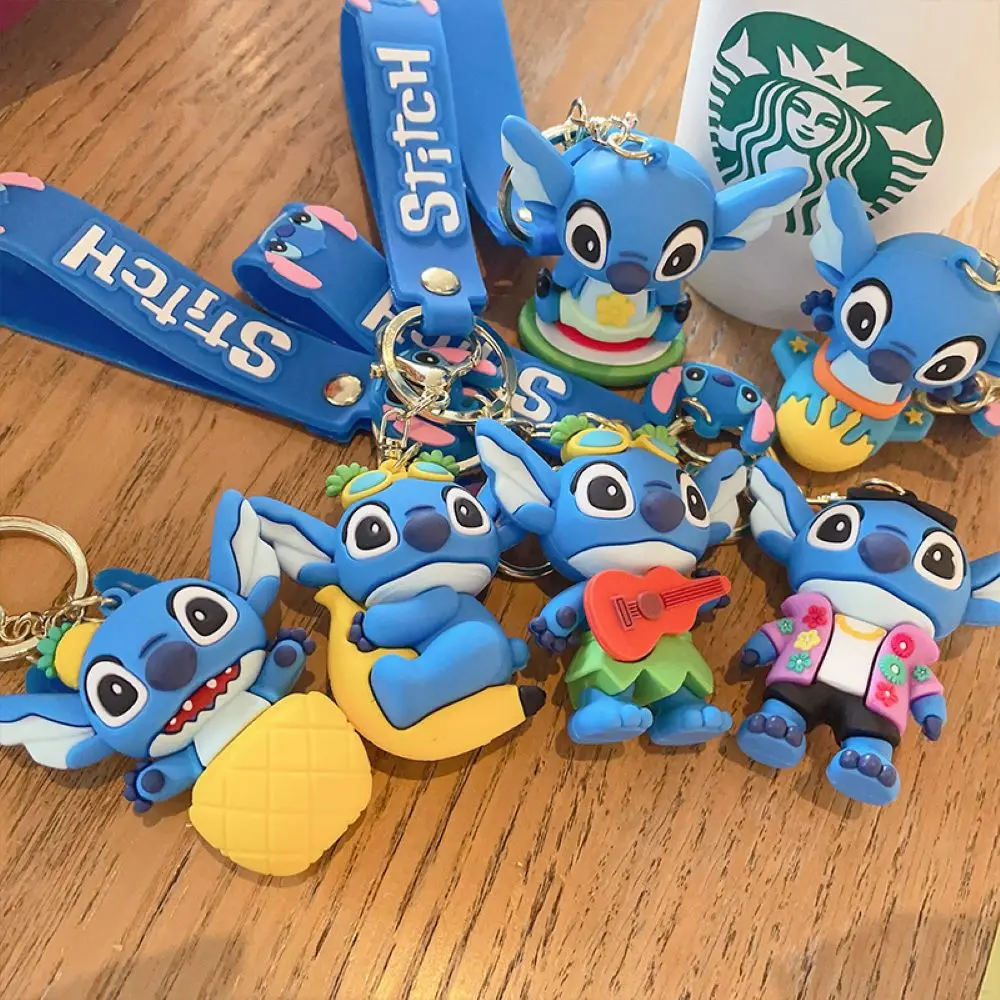 MINISO 1-6pcsDisney Keychain Lilo & Stitch New cartoon Keychain Keychain Car Pendant Backpack Pendant Children's toy Gifts