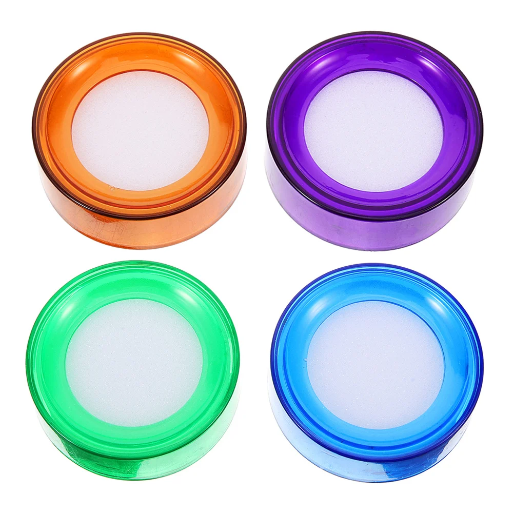 4 قطعة أداة ترطيب الإصبع كوب إسفنجي لعد الأموال فرز المستندات الورقية سطح المكتب استخدام البلاستيك ترطيب سريع #2