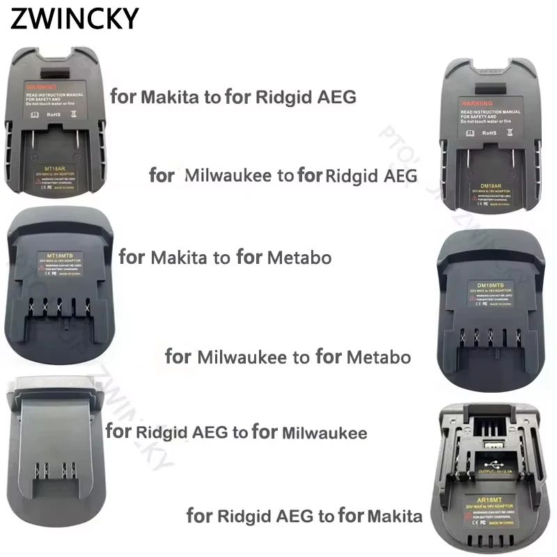 Battery Adapter Converter For Makita To RIDGID AEG，For Ridgid / AEG To Makita ，For Ridgid/AEG To Milwaukee Power Tool Use