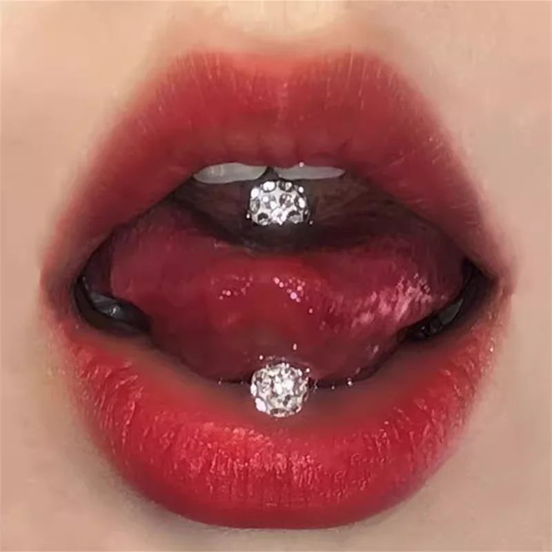 Titanium Steel Tongue Stud Spa - Body Jewelry Replacement Ball ulasan dan harga
