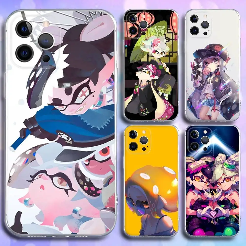 

Game S-SplatoonS 3 Phone Case For iPhone 16e,16,15,14,13,12,11 Plus,Pro,Max,XR,XS,X,Plus,SE,Mini Transparent Soft Cover