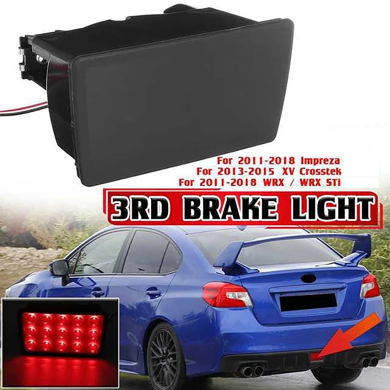 LED Rear Tail Light Bumper Brake Light Reflector Fog Lamp for Subaru XV Crosstek Impreza WRX / WRX STi 84913-FG420 Black