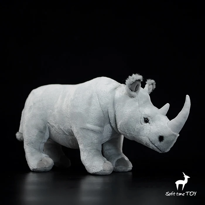 

Self-service shopping without customer service - simulated white rhino plush toy doll