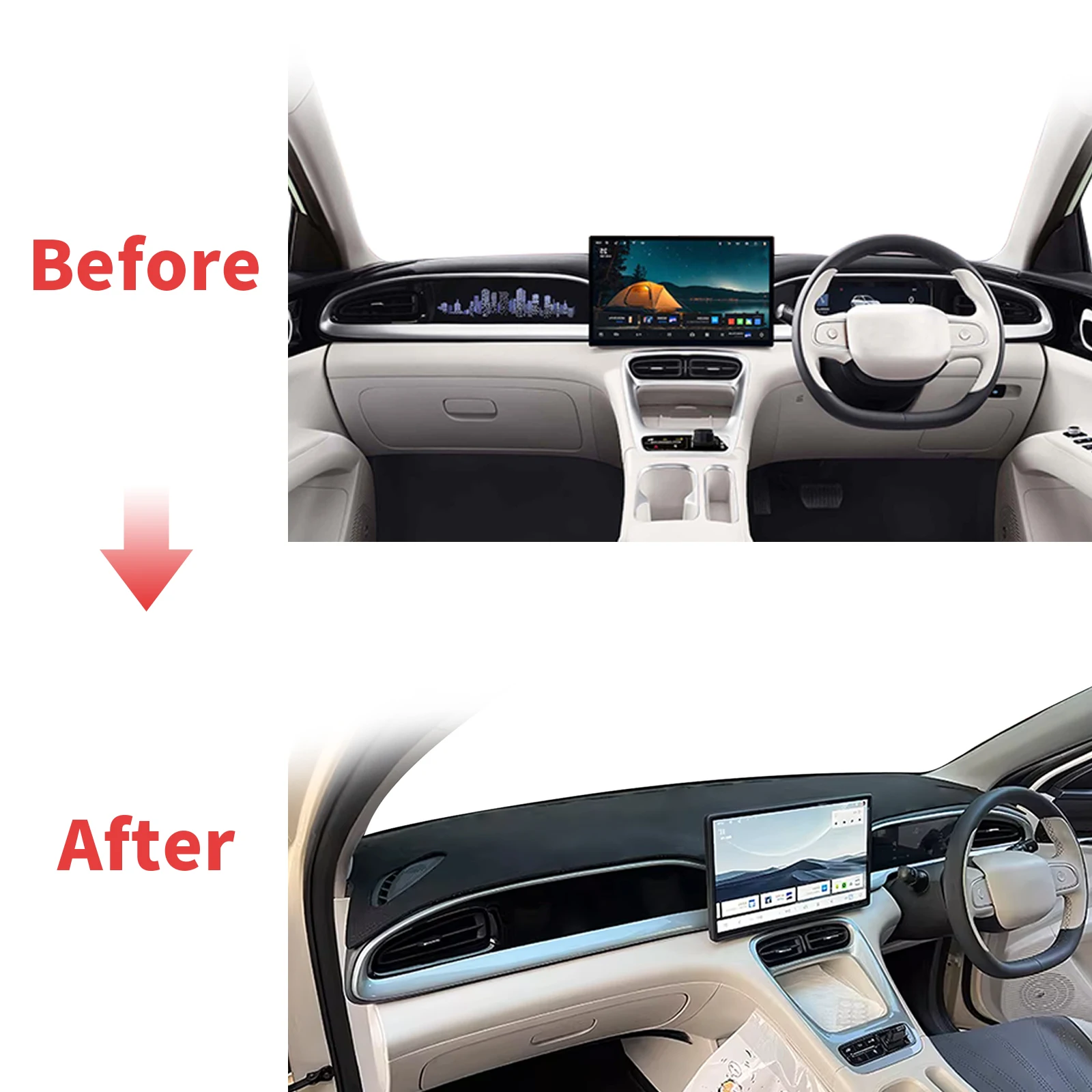 

fit for Geely EX2 Proton eMas 5 Dashmat Dashboard Cover Anti-UV Sun Shade Dashboard Mat Car Styling Protector Carpet Pad