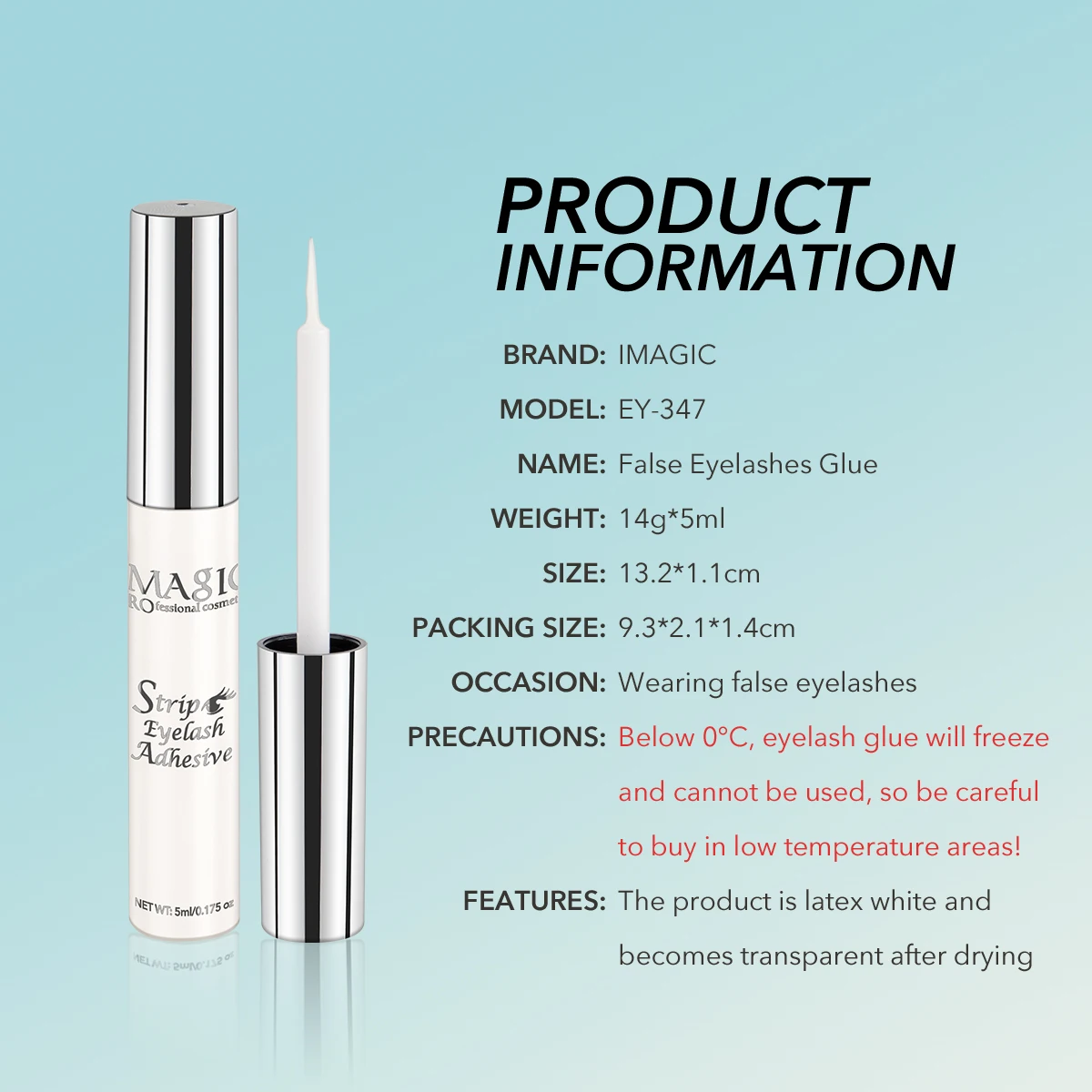 IMAGIC 5ML New False Eyelash Glue Primer Waterproof Long Lasting Quick Dry Extension Easy Remover pegamento pestañas Makeup Tool