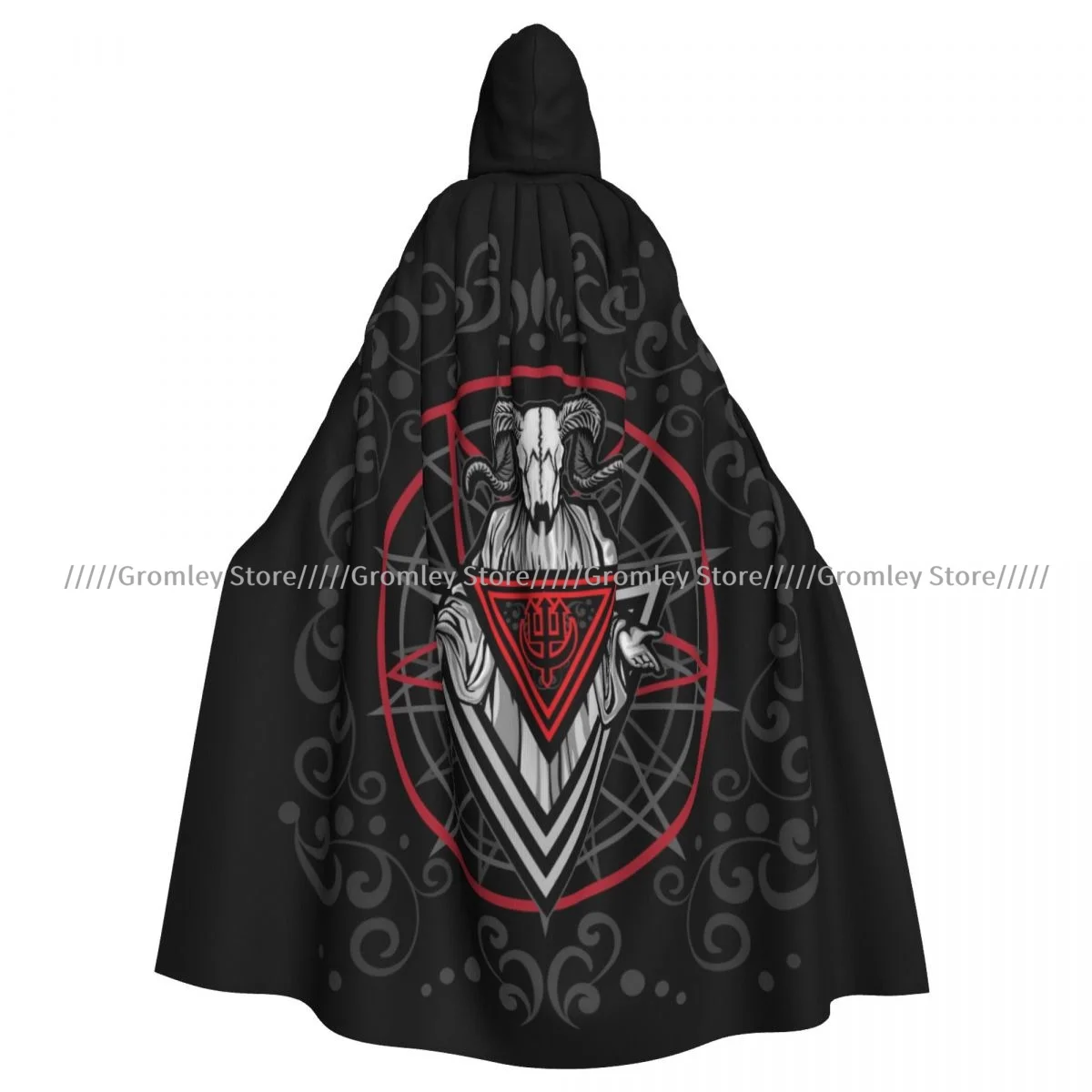 Adult Grunge Gothic Aries Cloak Cape Hooded Medieval Costume Witch Wicca Vampire Halloween Costume Dress Coat