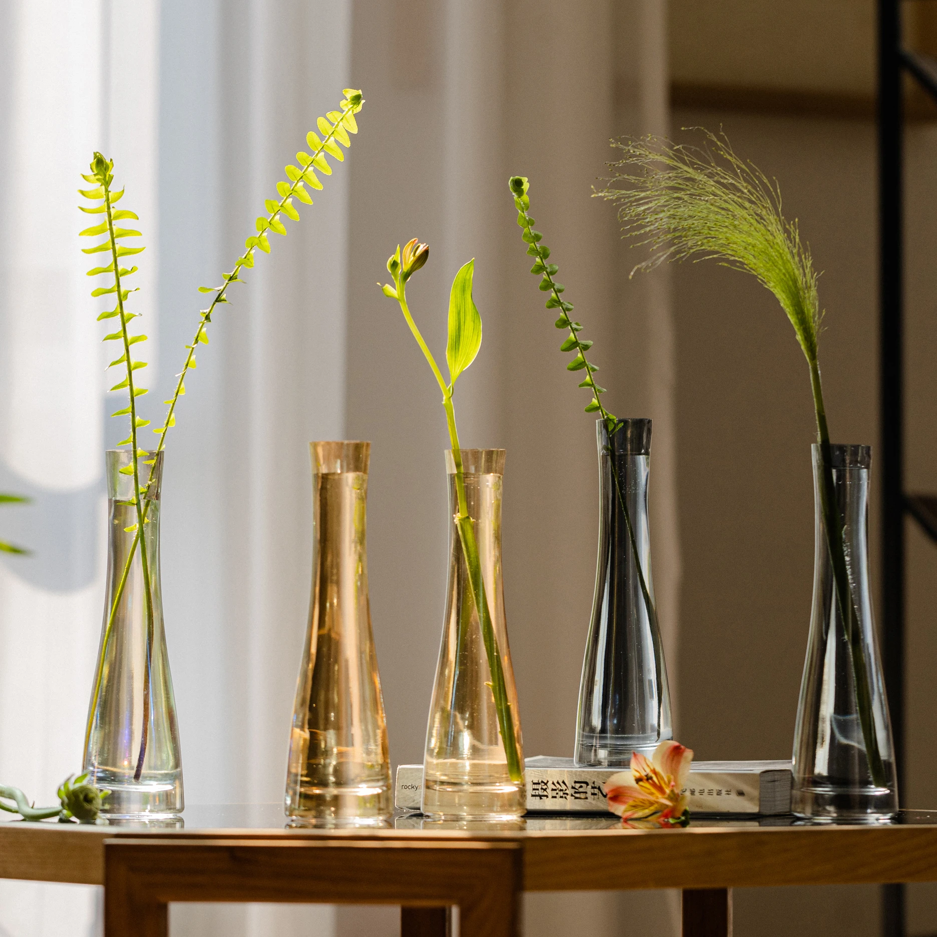 

Simple Mini Glass Vase Transparent Flower Arrangement Water To Support Ins Style Vase Flower Arrangement Narrow Mouth Flowers