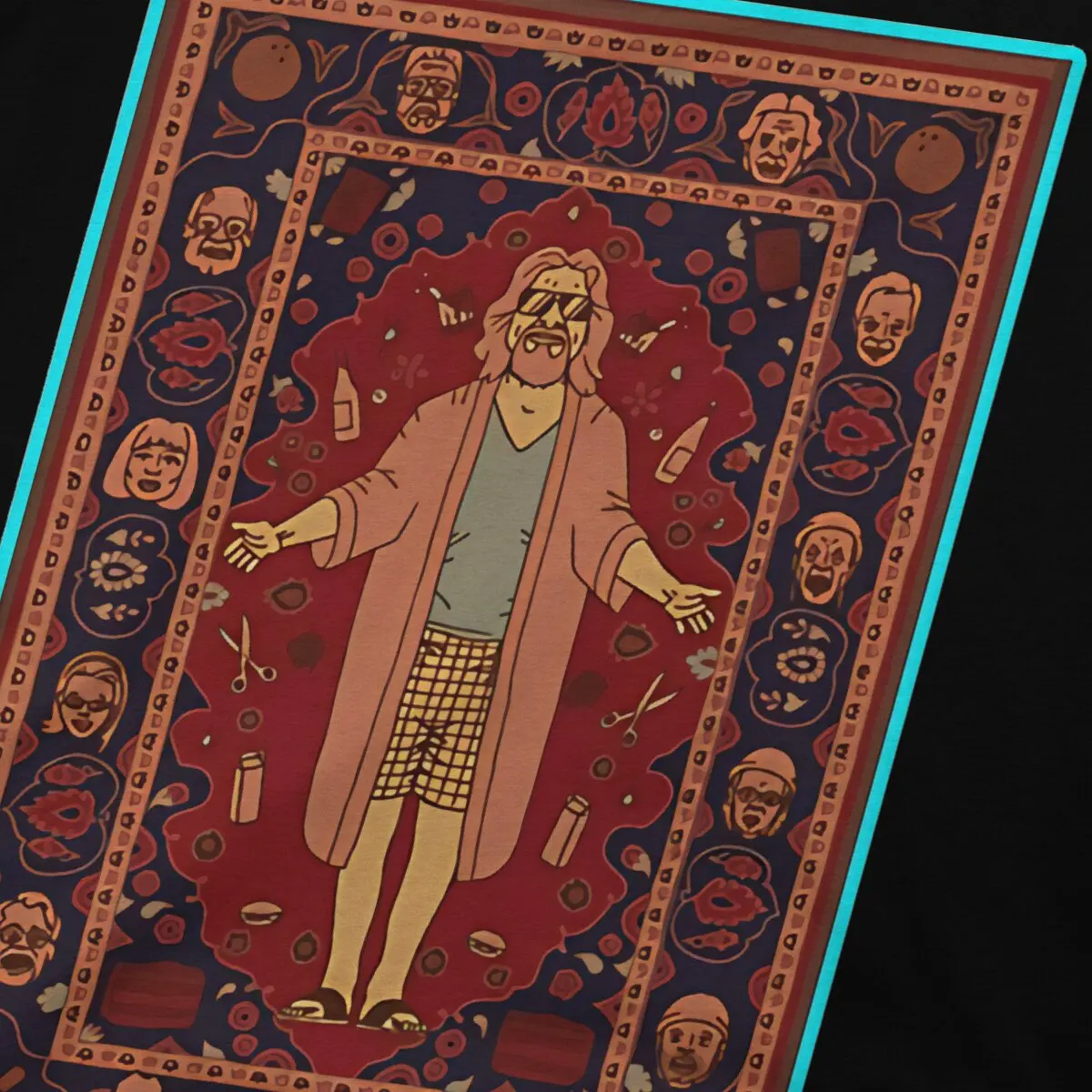 The Big Lebowski Movie His Dudeness Tshirt Graphic Men Tops Vintage Fashion Summer Polyester Clothing Harajuku T Shirt