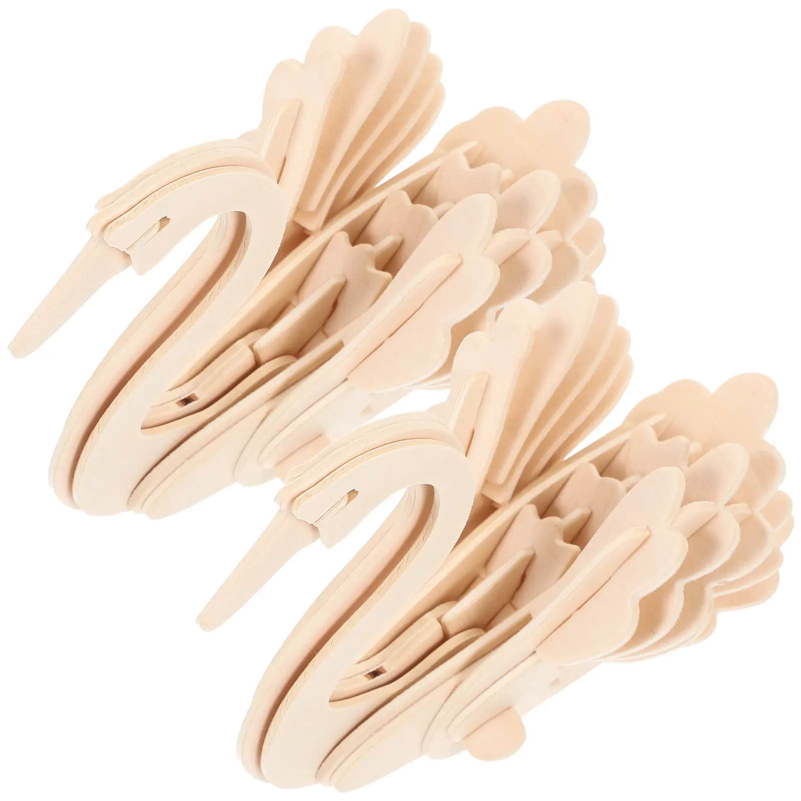 

Набор из 2 деревянных 3D-пазлов в форме лебедя: развивающие, интерактивные, для самостоятельной сборки, для детей