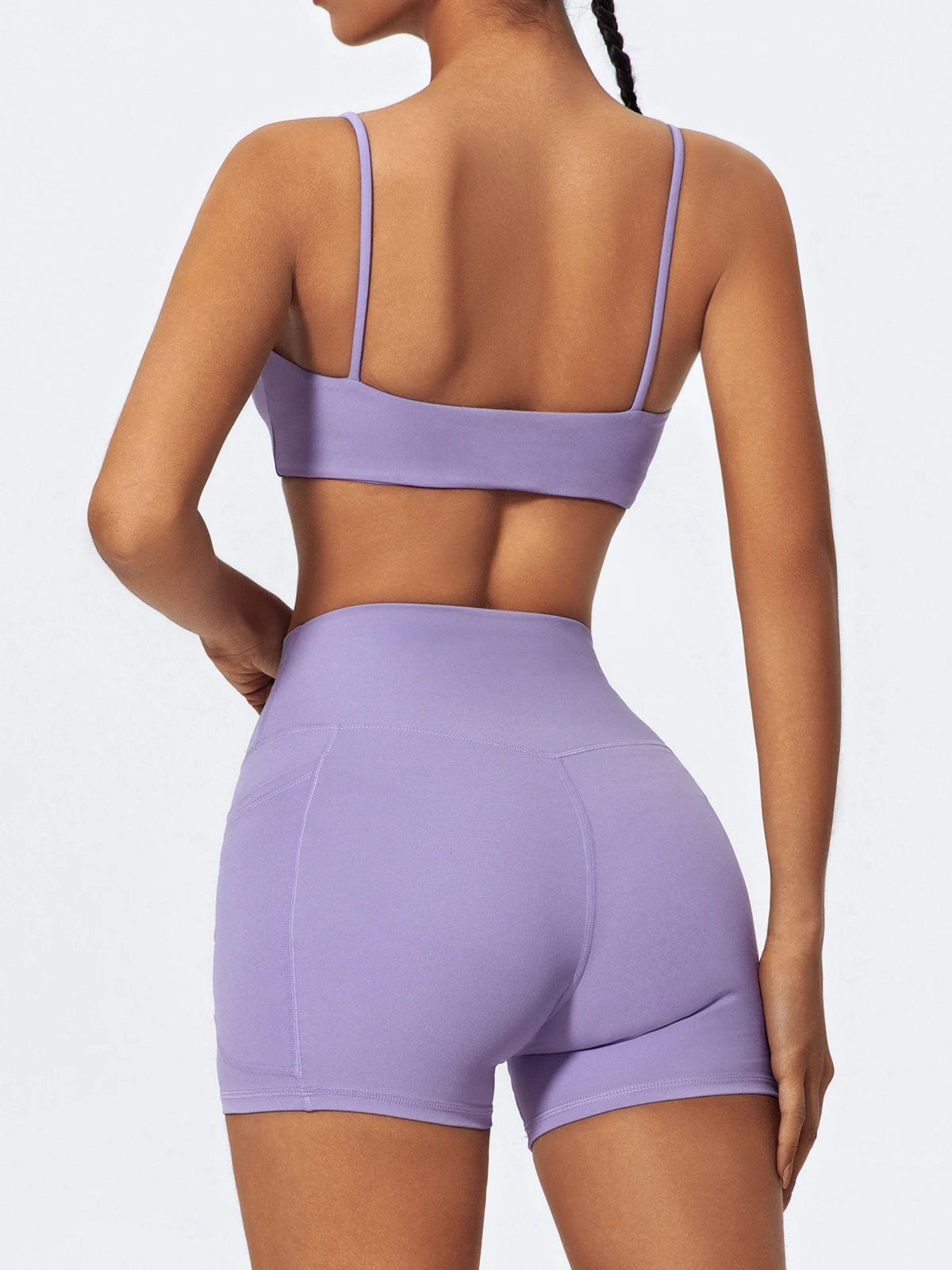 Hearuisavy Sommer Hochelastischer Sport-BH Fitness-Träger-BH Damen Atmungsaktive Yoga-Kleidung Schnelltrocknendes Gym-Top – Detail 16