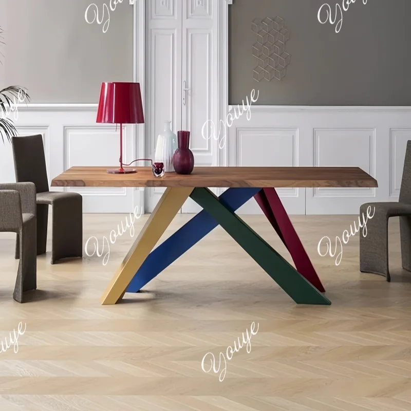 Nordic designer desk solid wood workbench personalized conference table modern simple desk creativity