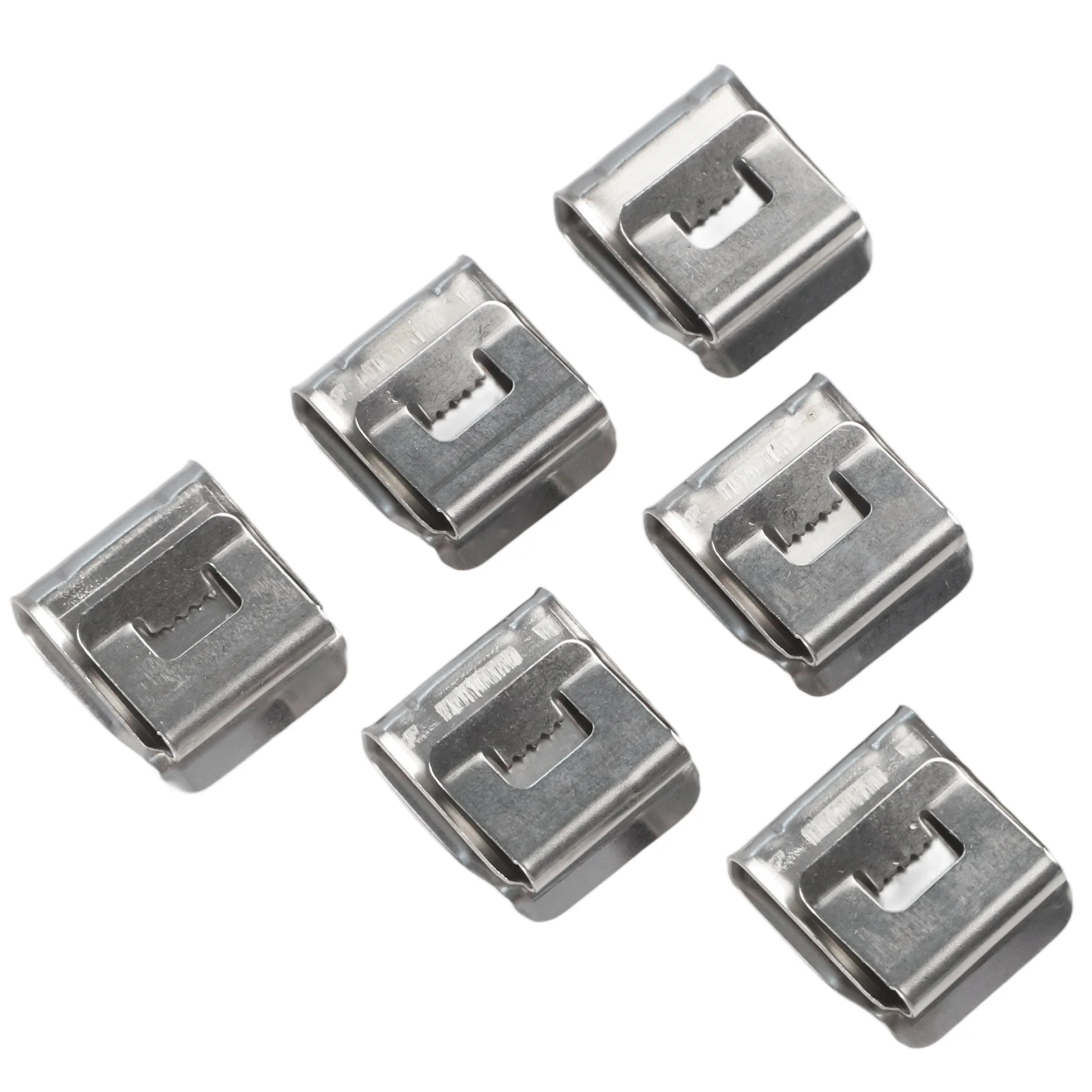 50 pcs stainless steel solar cable clamps for photovoltaic wiring with barb backing for reliable hold on solar panel frames