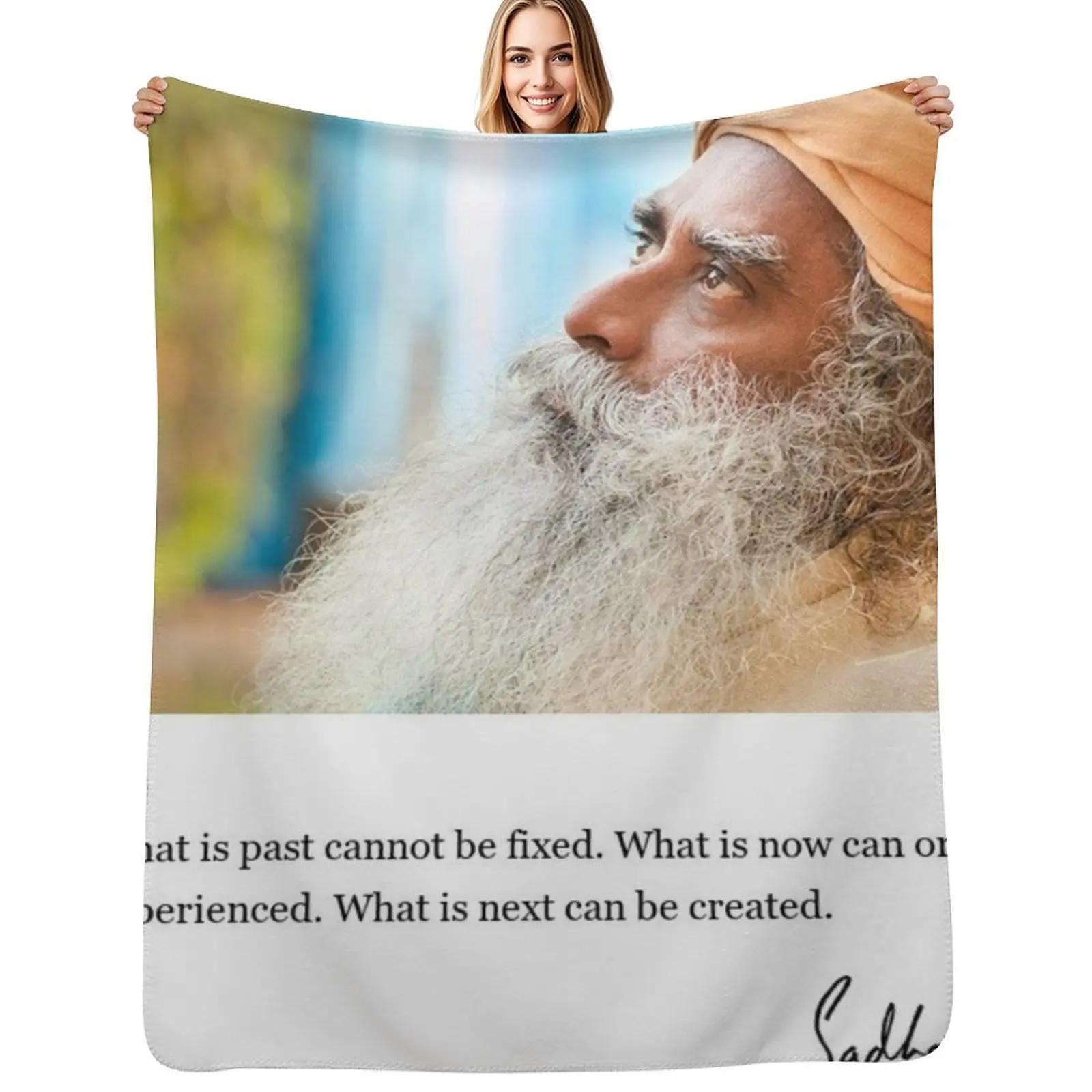 

Create Your Future Sadhguru Throw Blanket Blankets For Sofas Camping Thermal Decorative Beds Blankets