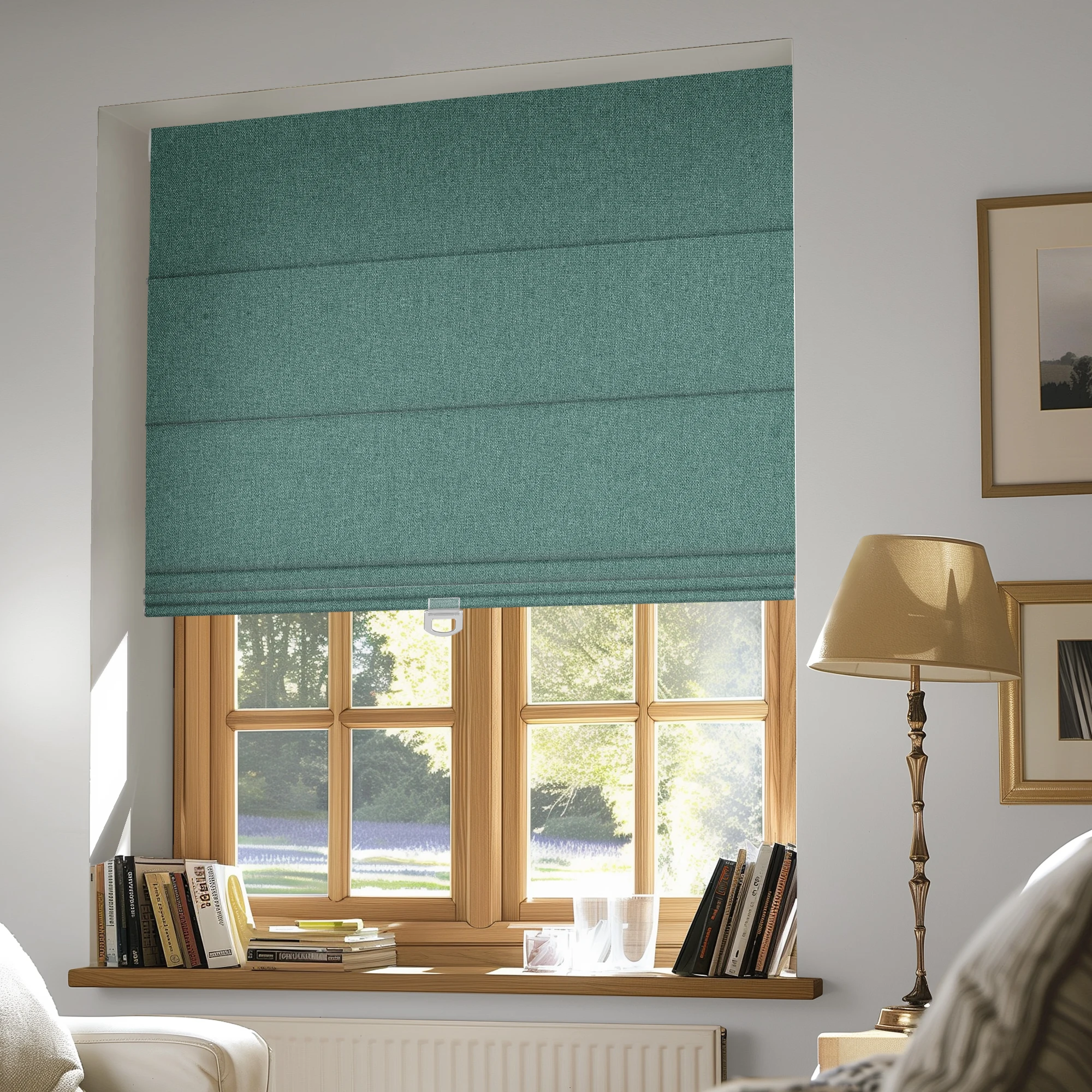 BERISSA Cordless Roman Shades for Windows Blackout and Heat Blocking for Windows Roman Blinds, Custom Privacy Linen Roman Shades