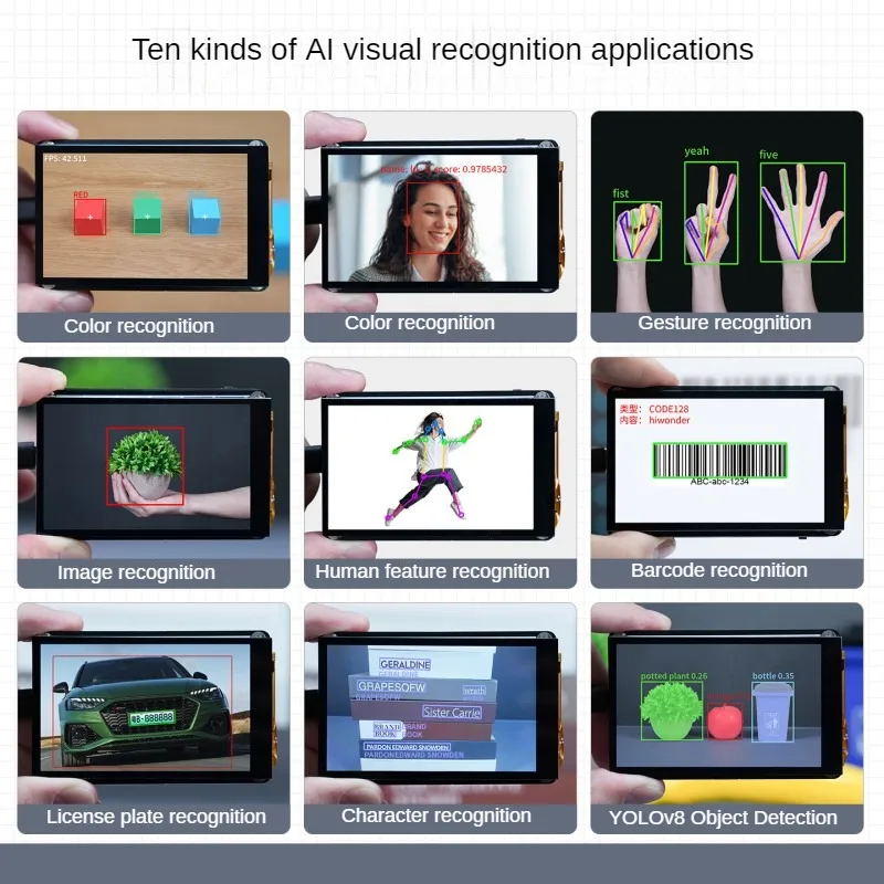 CanMV K230 AI Module de Vision avec caméra 2MP Support écran tactile HD 3.5 pouces adopte la puce Kendryte K230 pour Kit de voiture Robot à monter soi-même