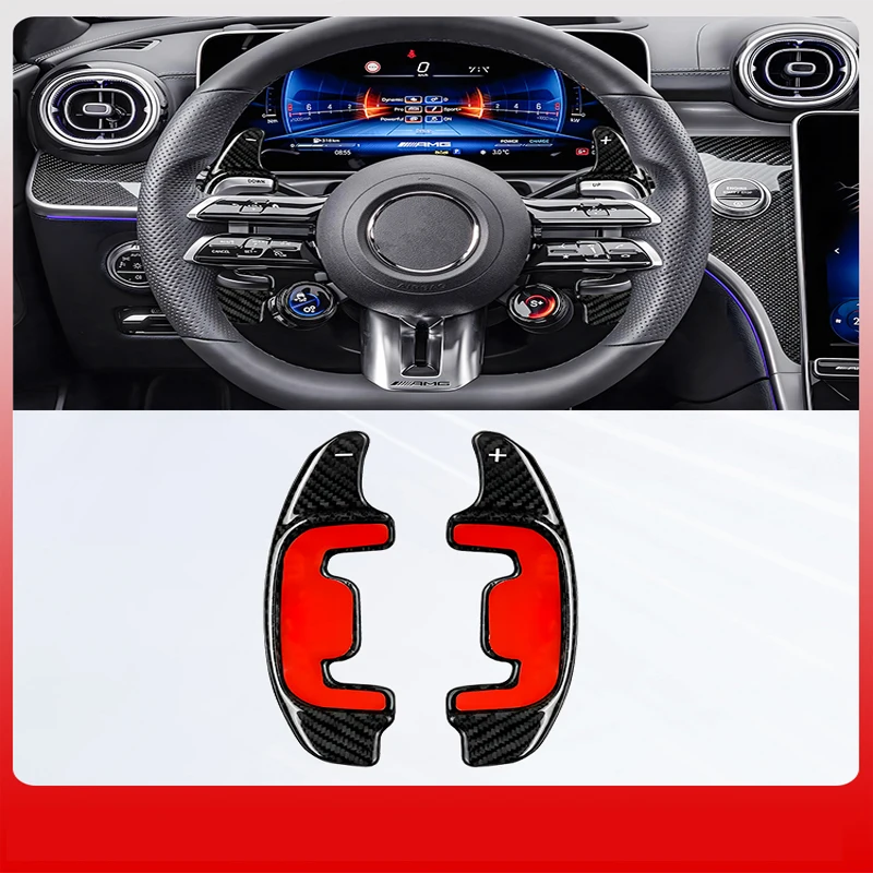

Углеродное волокно для Mercedes-Benz 22-25, новый стиль, AMG, автомобильный руль, лопатка рычага переключения передач, автомобильные аксессуары, лопатка переключения передач