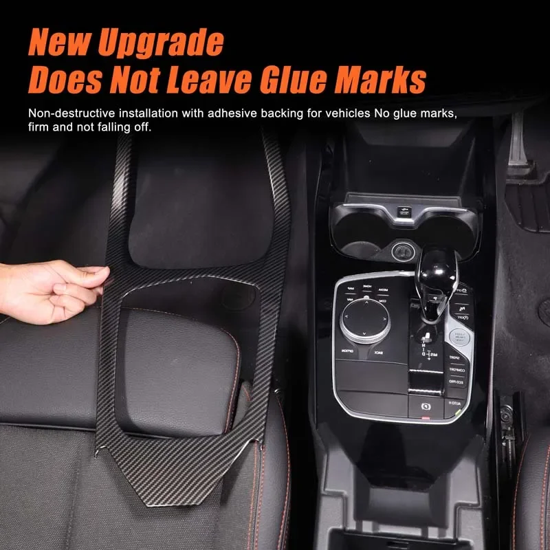 

For BMW 1 2 Series F40 F44 2020-2024 ABS Carbon Fiber Car Center Console Gearbox Cover Interior Car Accessories