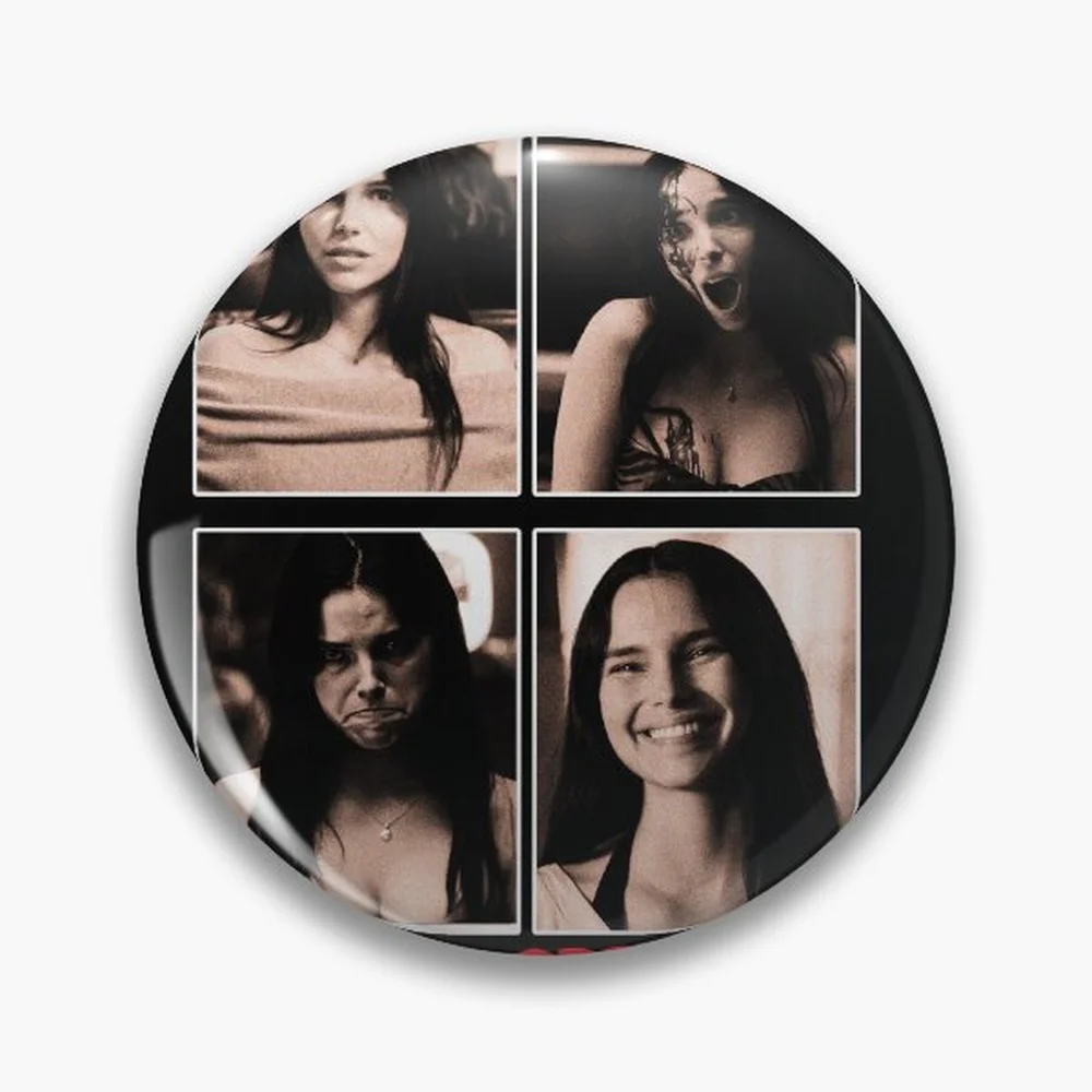 Obsession 2026 Inde Navarrette as Nikki Pin Holographic Star Heart Pin Brooches Laminated Button Fashion Accessory