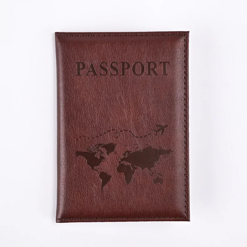 Map Pattern PU Passport Holder Women Me Passport Cover Travel Wallet Flight Ticket Clip ID Credit Card Holder Travel Accessories