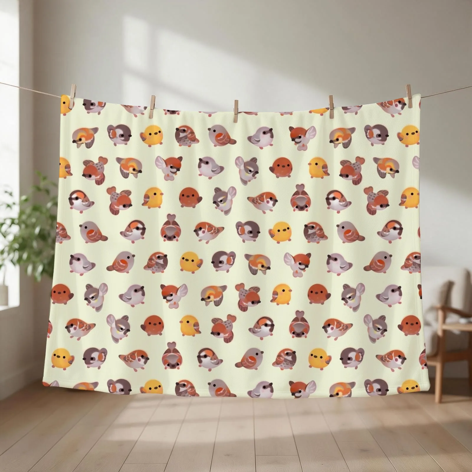 Sparrow Throw Blanket couch cozy soft plush fuzzy picnic outdoor blanket