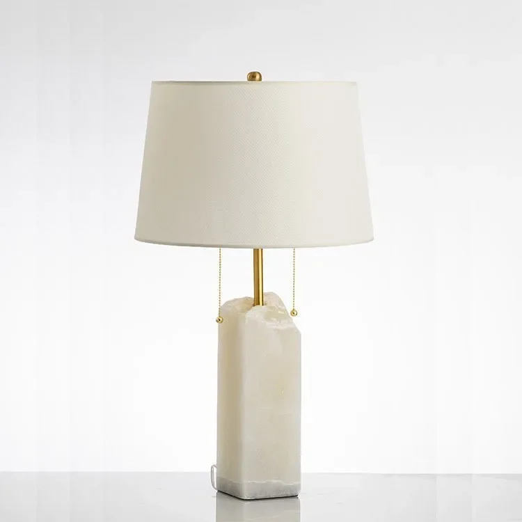 Nordic light luxury white marble personalized gravel creative desk lamp ins style