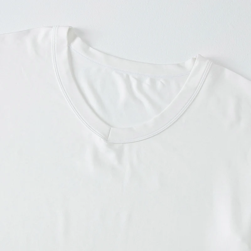 1/2/3 Pcs Men's Solid Color Casual Small White T Youth Loose Joker Classic V-neck Comfortable Short Sleeve Simple Fashion T-shir image 5