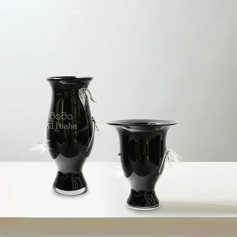 Nordic Handmade Double Headed Flower Glazed Vase Light Luxury Art Home Decor Creative Heavy Industry Style Soft Decoration