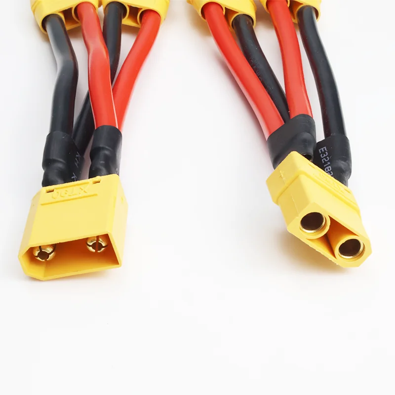 Y-Splitter XT90H mit Gehäuse, 10 AWG, paralleler Batterieanschluss, männliches/weibliches Kabel, Dual-Verlängerung, 3-Wege-Silikondraht für RC-Batterie – Detail 5