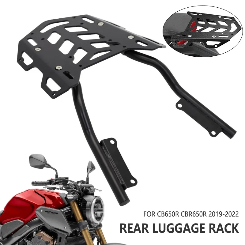 CB650R CBR650R Rear Carrier Luggage Rack Tailbox Fixer Holder Cargo Bracket Tailrack for HONDA CB650 R CBR 650R 2019-2023