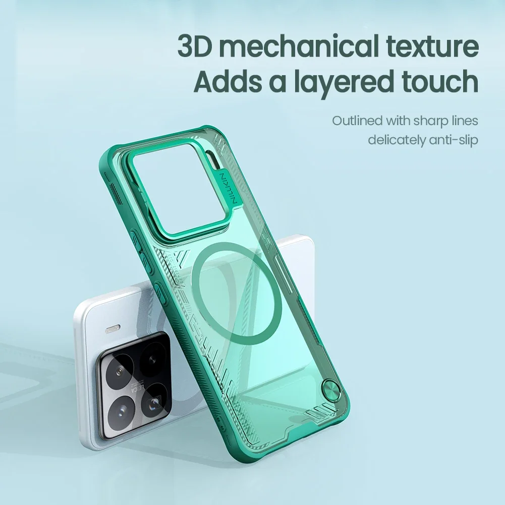 Casing Magnetik NILLKIN untuk Xiaomi Xiaomi 15/15 Pro, Desain Ramping, Integrasi MagSafe, Ketahanan Korosi, Bahan Berbasis Bio