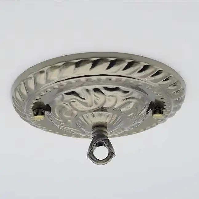 150mm Ceiling Rose with Hanging Hook Ring for Chandelier Ceiling Canopy Embossed Vintage Lamp Base LED Bulb Lighting Accessories