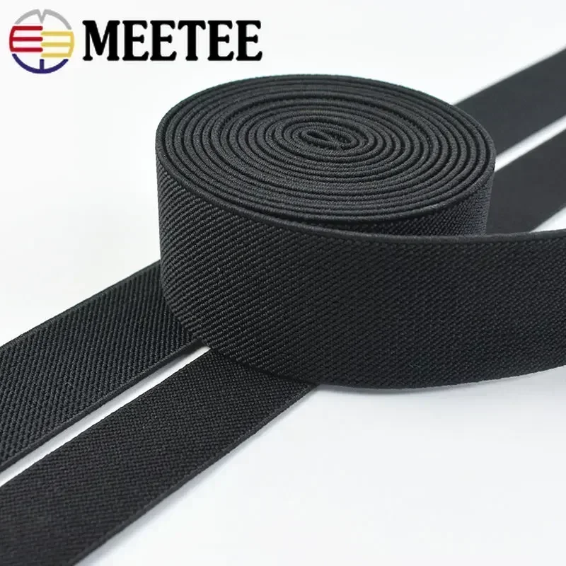 1/2/3/5M 20-70mm Black 1.5mm Thick Elastic Band for Sewing Underwear Webbing Strap Tape Skirt Waist Bands DIY Accessories