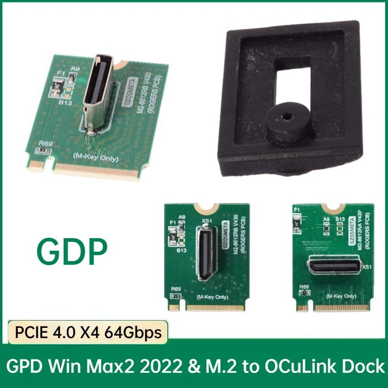 

GPD Win Max2 GPU Dock HF Adapter M.2 to Oculink Video Card Converter 3D Print Cover OCuLink PCIe 4.0 x4 External Graphics 64Gbps