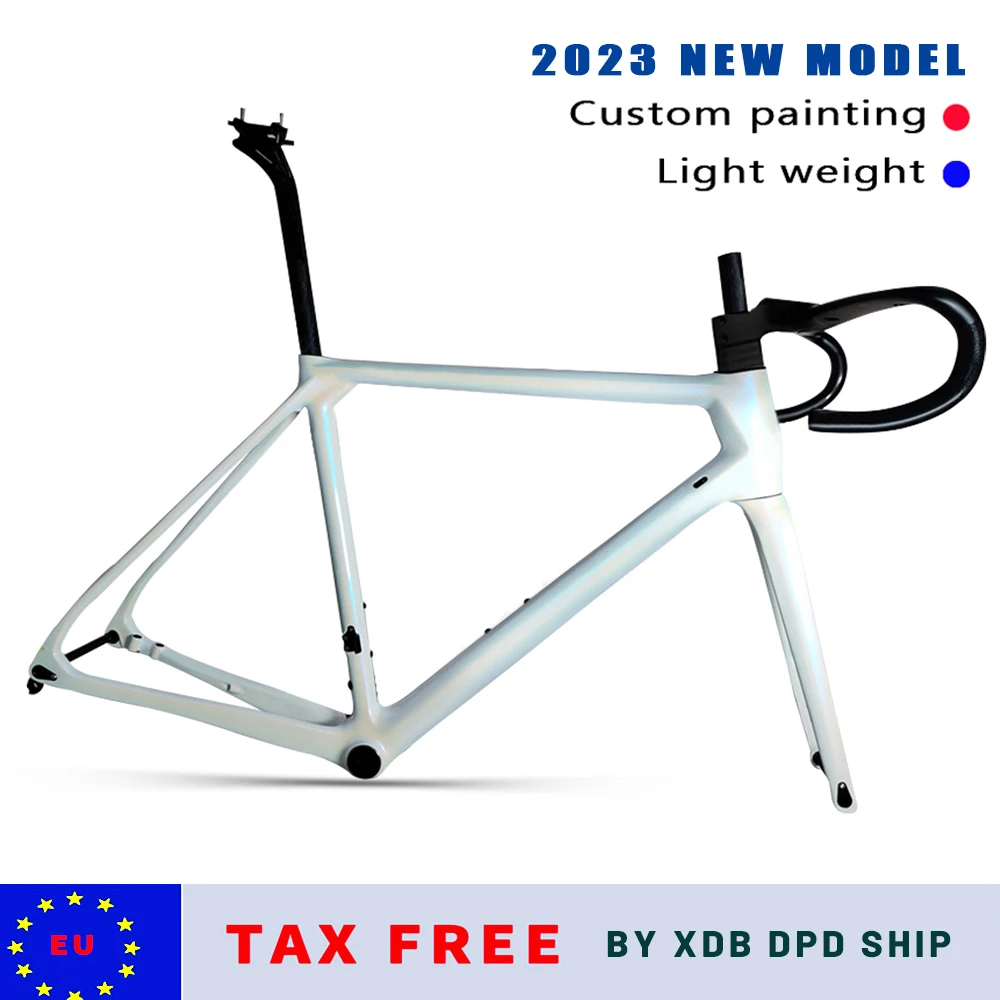 2023 Newest T1000 UD Road Carbon Bike Frame Light Weight Disc Brake Racing Bicycle Cycling Race Frameset Road Frame XDB DPD Ship