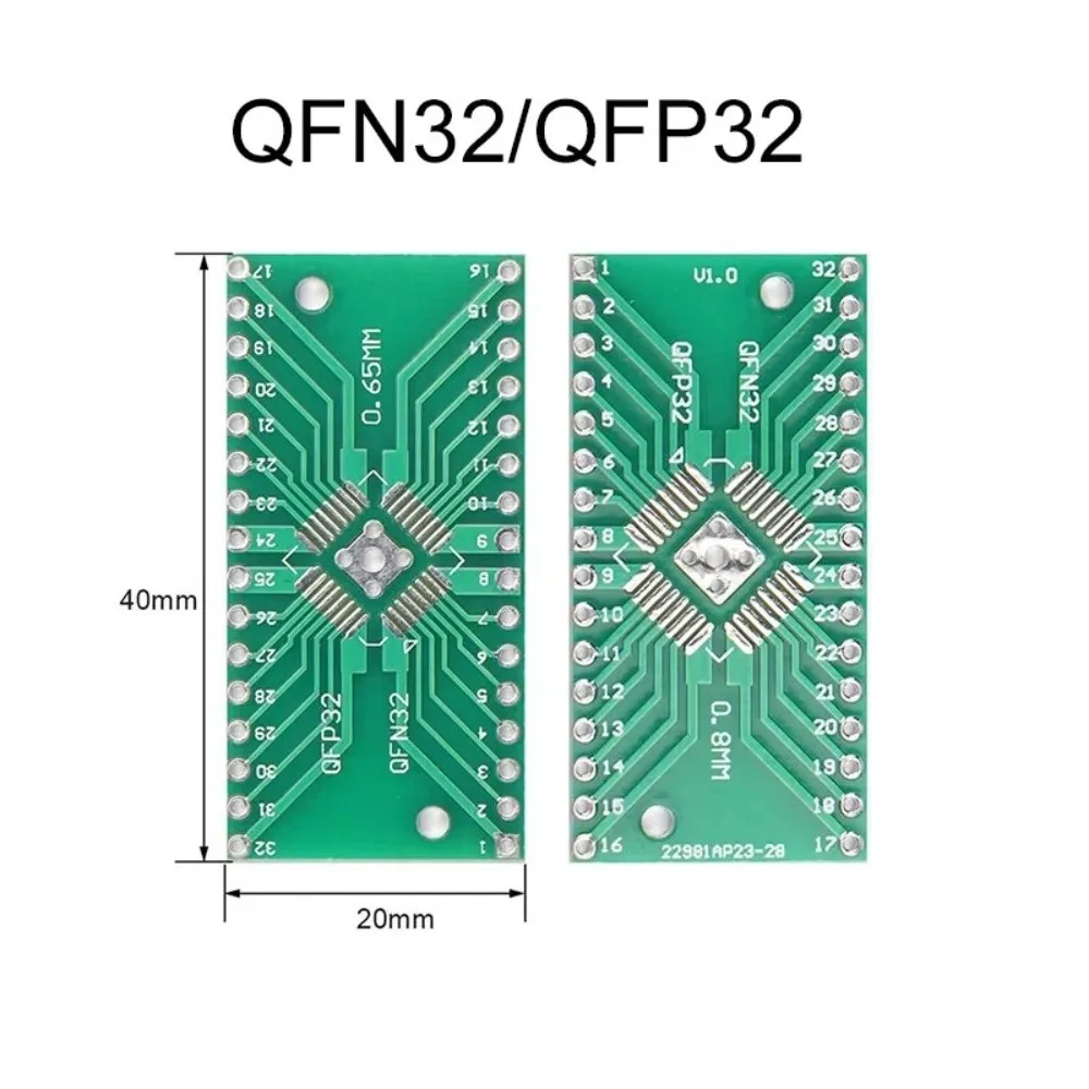 10Pcs Surface Mount Adapter IC Adapter Board Stable Soldering Through-Hole Interface IC Test Board Electrical Contact Passive