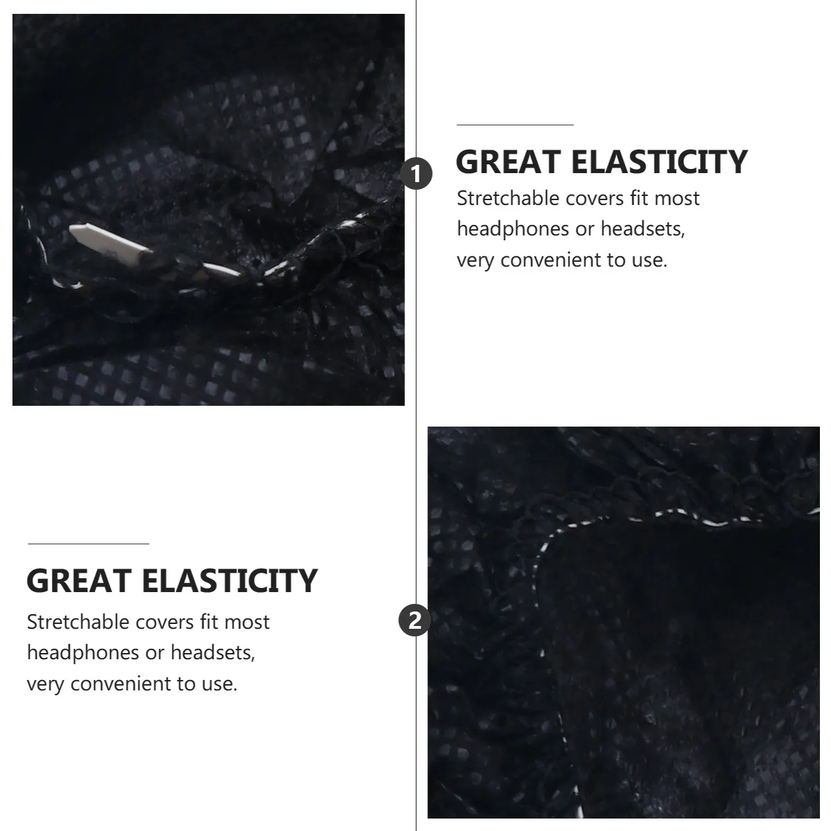 100Pcs Comfortable Headphone Sleeve Disposable Non-Woven Headset Protector for Germ-Free Sharing Skin Hair Cell Barrier Daily