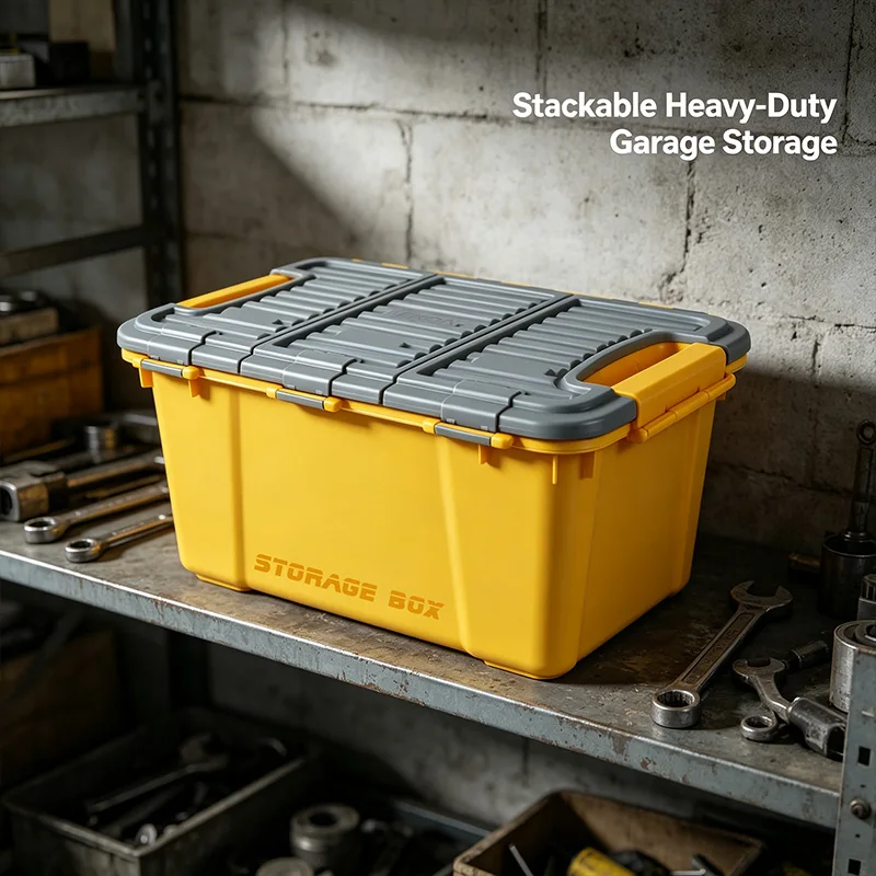 EKOA 1 Pack 48L/51QT Premium Heavy Duty Storage Bin with Secure Latches, Industrial-Grade Stackable Waterproof Plastic