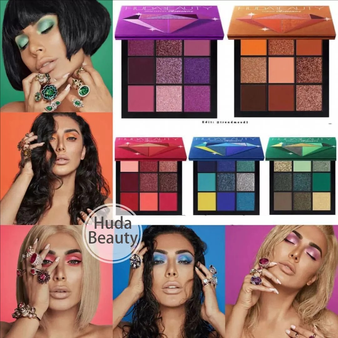 huda-beauty-9-paleta-de-cores-diamante-ametista-rubi-vermelho-ouro-paleta-de-sombras-fosco-shimmer-paleta-de-sombras-glitter-maquiagem