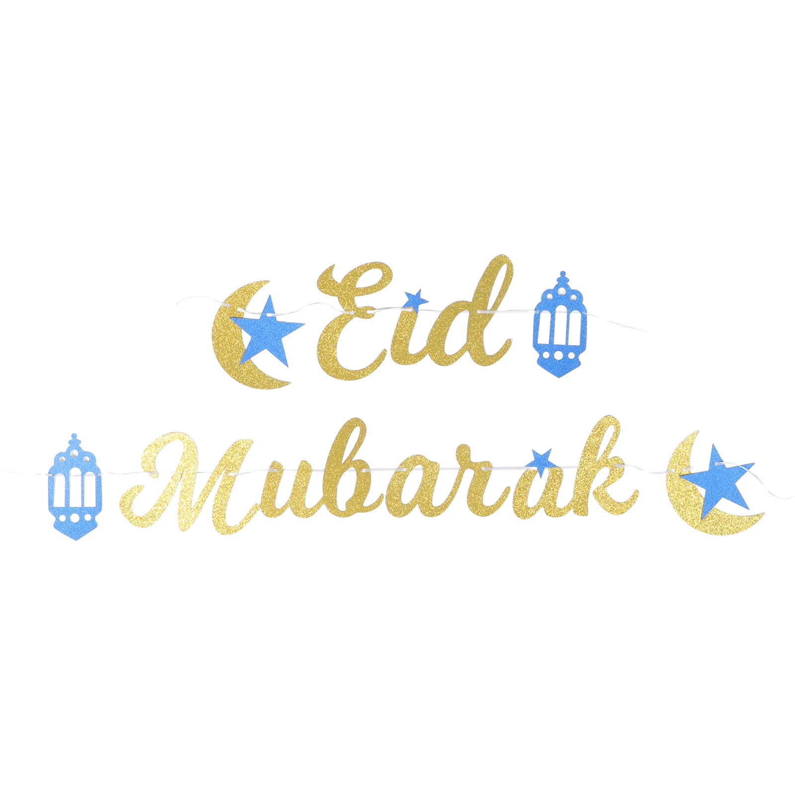 

1Set Ramadan Banner Party Decoration Eid Mubarak Festival Hanging Pendant Bunting Indoor Outdoor Decor Eid Decorations for Home