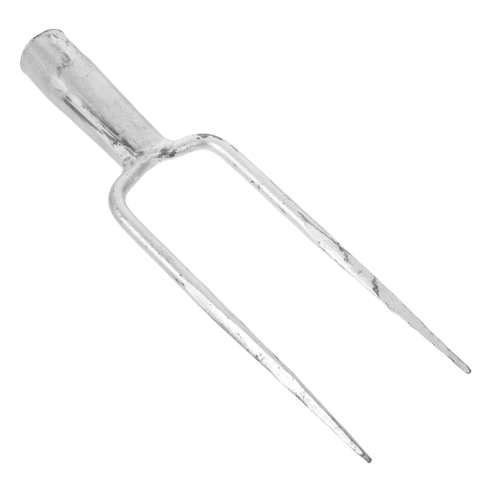 

Стальная двухзубчатая насадка для садовых вил 3,5 см, совместимая с ручкой грабель, для прополки, обработки почвы, посадки цветов и овощей