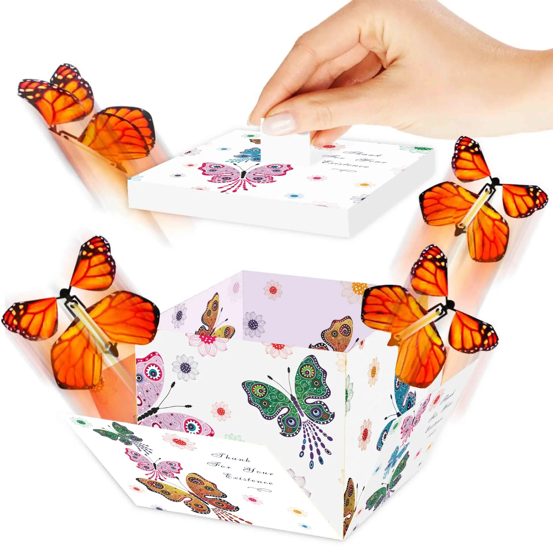 

Gift Box Surprise Flying Butterfly Box is suitable for birthday parties, graduation ceremonies, New Year wishes,Valentine's Day