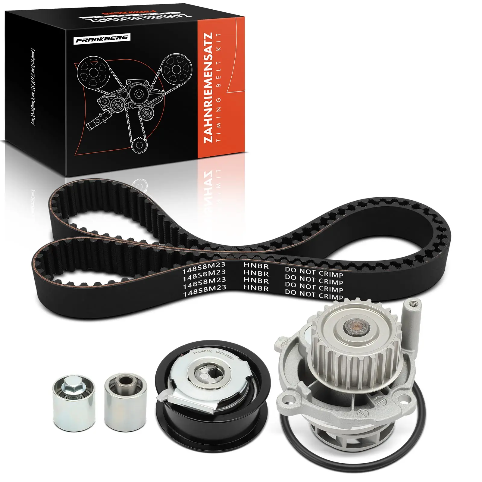 Frankberg 1x Distributieriem Kit waterpomp voor VW Golf Passat Touran Audi A3 Seat Skoda KP35604XS-2 7883-13259