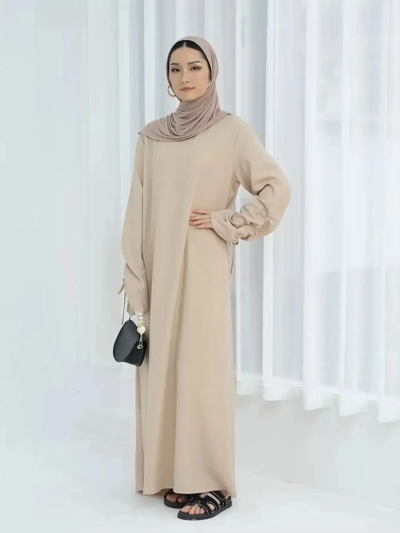 2025 ล่าสุดแฟชั่นCuff TieมุสลิมRobe Abaya SyariหญิงมุสลิมAbayaบริการAbaya