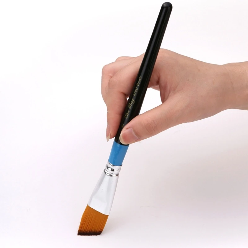 Art Paint Brush, Hand Painted Nylon Hair Oil Paint Brushes for Acrylic, Watercolor, Oil Gouache, Face Nail Art Painting