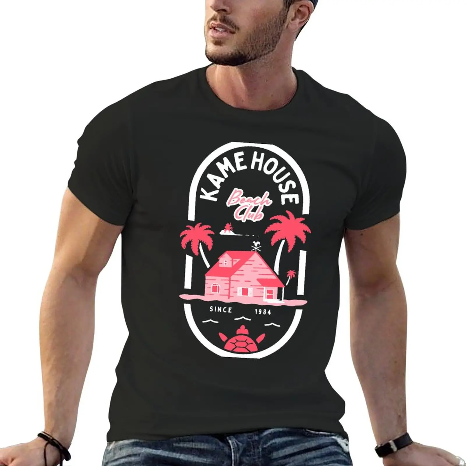 

Kame House Beach Club T-Shirt vintage quick-drying mens champion t shirts